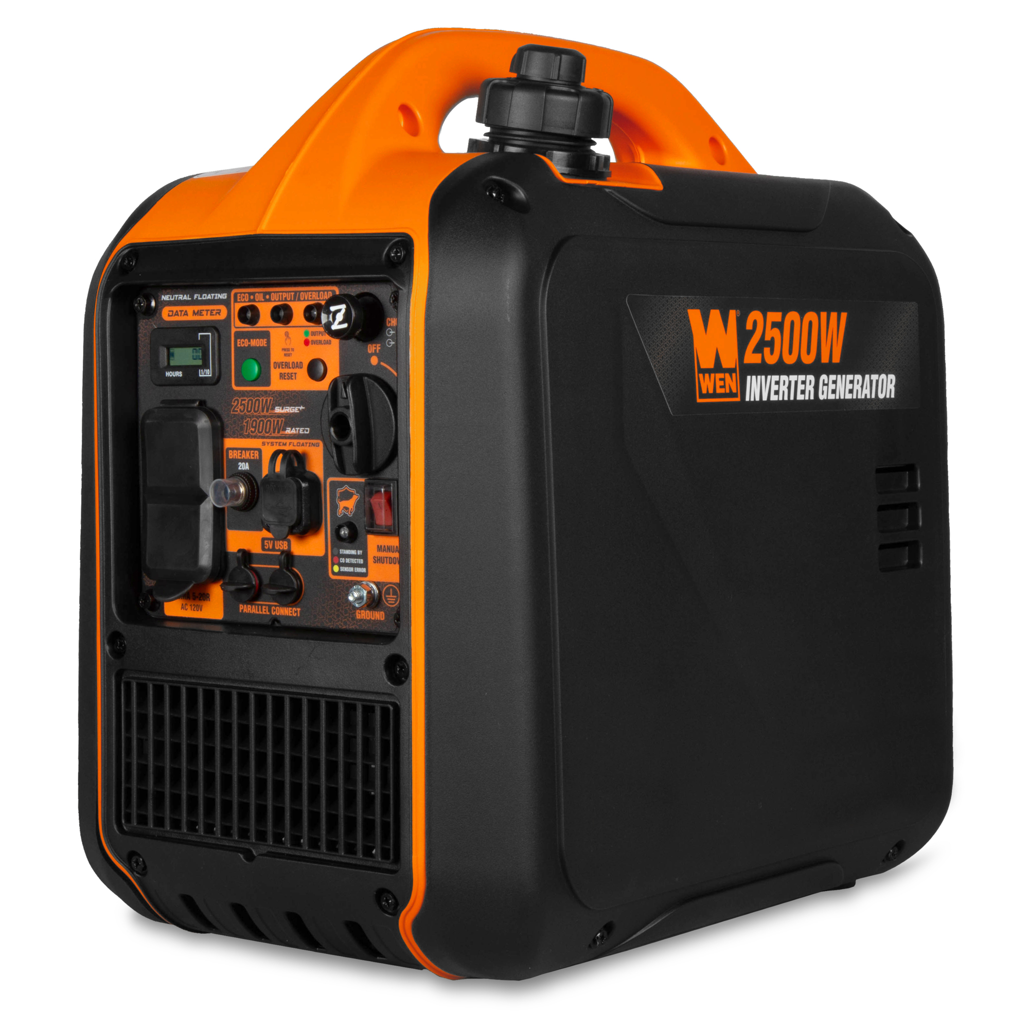 WEN Inverter Generator with CO Sensor - 2500W Surge, 1900W Rated, 120V, Fuel Shutoff, Model# 56250iX
